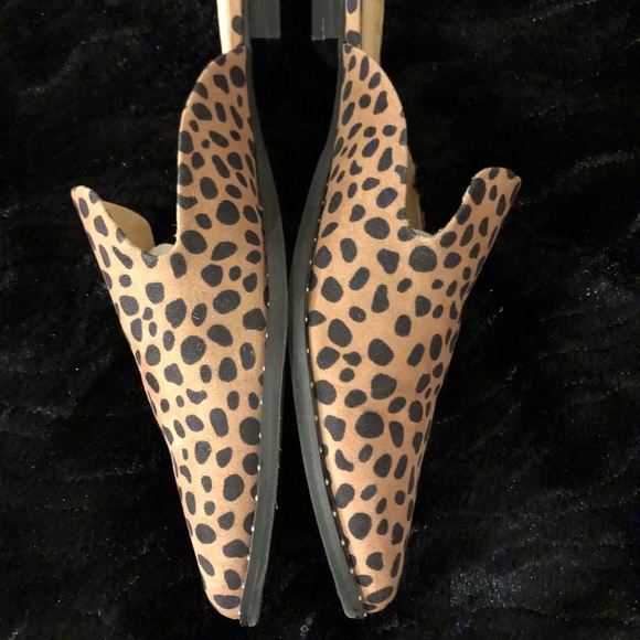 Loft Outlet Leopard Print Studded Flat Mules - Picture 3 of 12